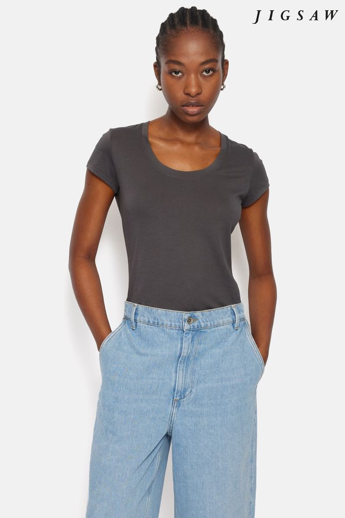 Buy Women s Jigsaw Scoop Neck Tops Online Next UK