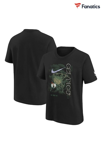 Fanatics Youth NBA Boston Celtics Courtside Logo Max 90 II Short Sleeve Black T-Shirt (E72397) | £26