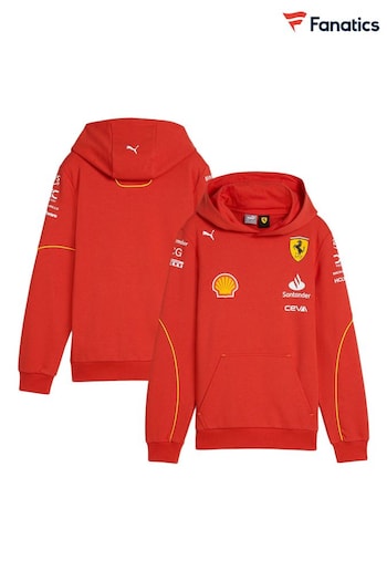 Fanatics Kids Red F1 Scuderia Ferrari 2024 Team Hooded Sweatshirt (E72401) | £85