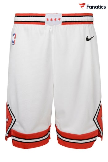 Fanatics Youth NBA Chicago Bulls Association Swingman White Shorts (E72410) | £48