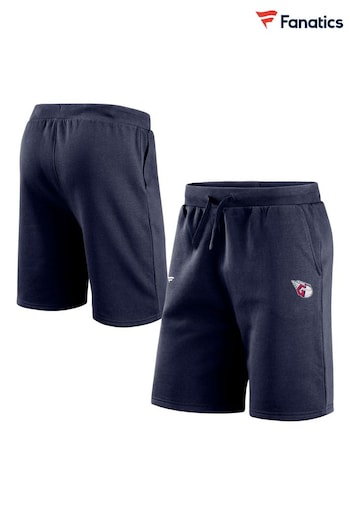 Fanatics Blue MLB Cleveland Guardians Primary Logo Graphic Fleece Shorts (E72503) | £35