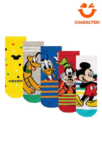 Character Red Mickey Mouse Socks 5 Pack (E72582) | £13