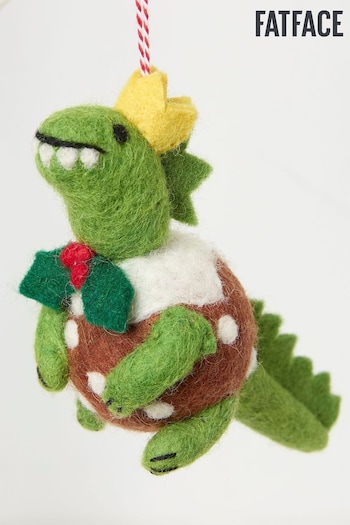 FatFace Green Dinosaur Pudding Felt Decoration (E72617) | £9