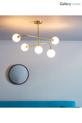 Gallery Home Gold Springfield 5 Ceiling Light (E72708) | £180