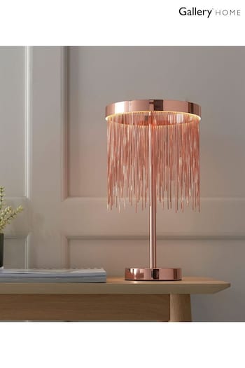 Gallery Home Brushed Copper Bayard Table Lamp (E72718) | £133