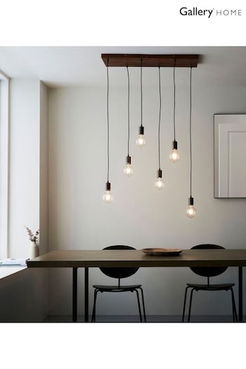 Gallery Home Natural Wymore 6 Light Pendant Light (E72724) | £112