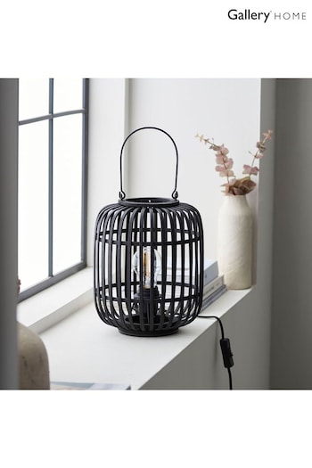 Gallery Home Black Bamboo Imperial Table Lamp (E72737) | £42