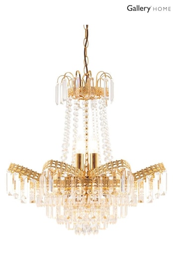 Gallery Home Gold Lincoln 9 Pendant Ceiling Light (E72759) | £328