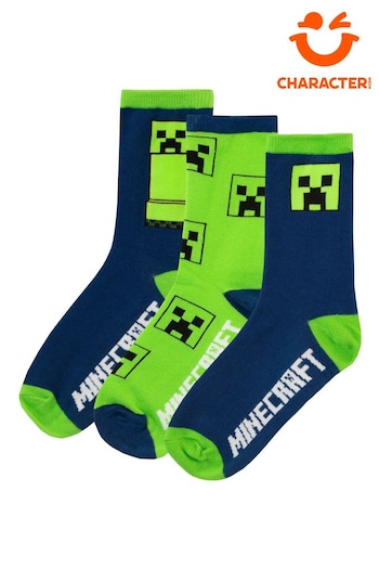 Character Green Minecraft Socks 3 Pack (E72769) | £11