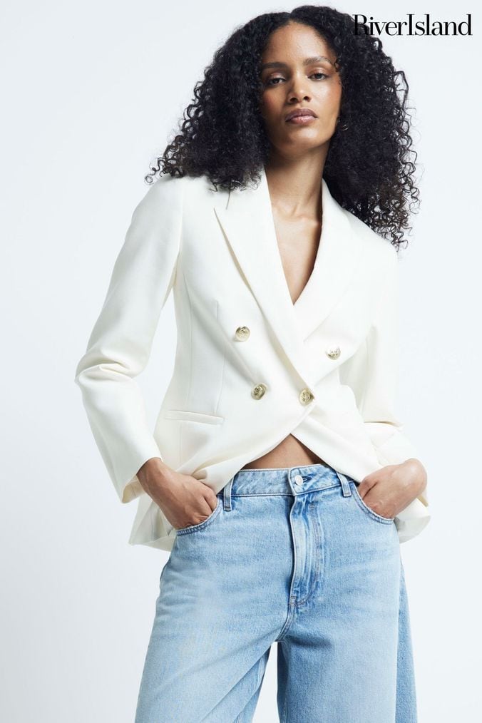 Next cream blazer discount