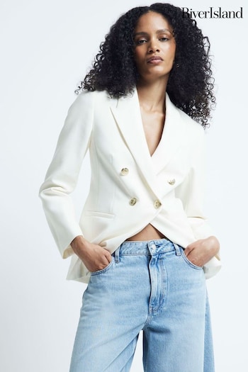 River Island Cream Tailored Blazer (E72881) | £59