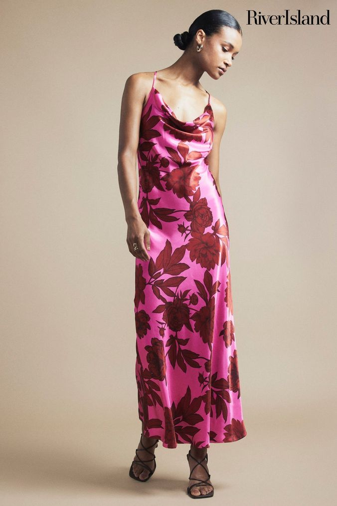 River island pink dress sale best sale