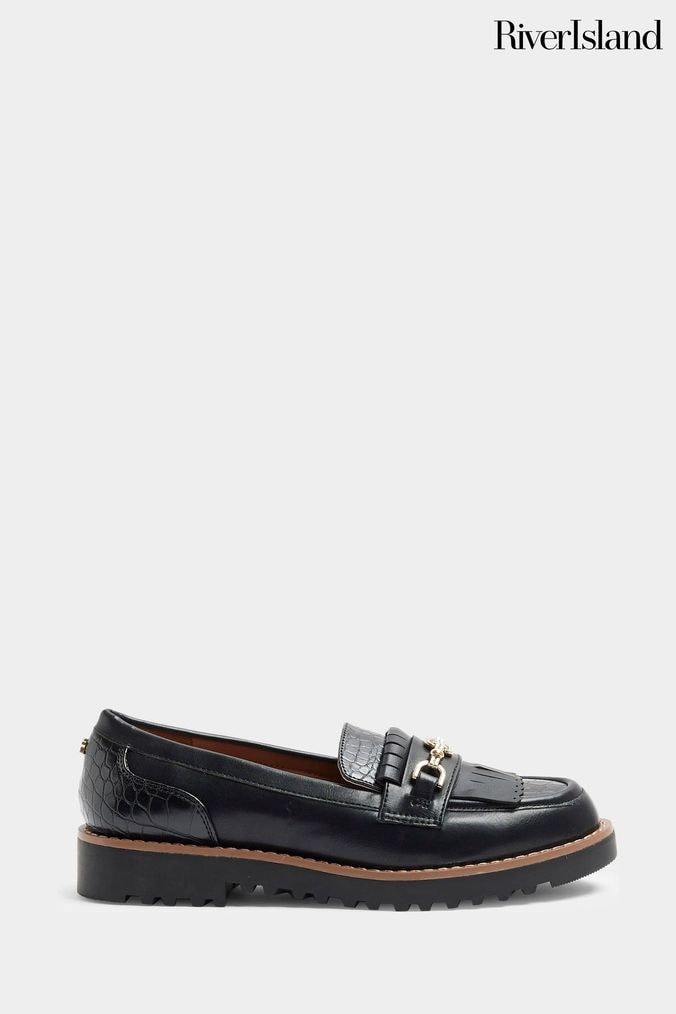 River island flat black shoes on sale