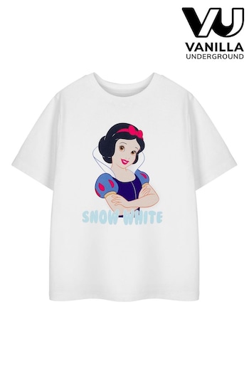 Vanilla Underground White Girls Disney Snow White Licensed T-Shirt (E73348) | £14