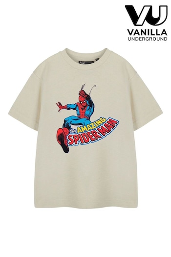 Vanilla Underground Cream Boys Marvel Spiderman Licensed T-Shirt (E73361) | £14
