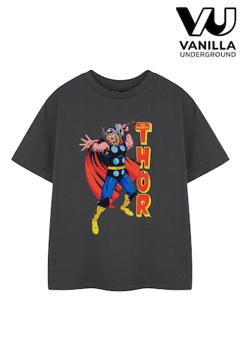 Vanilla Underground Grey Boys Thor Marvel Licensed T-Shirt (E73368) | £14