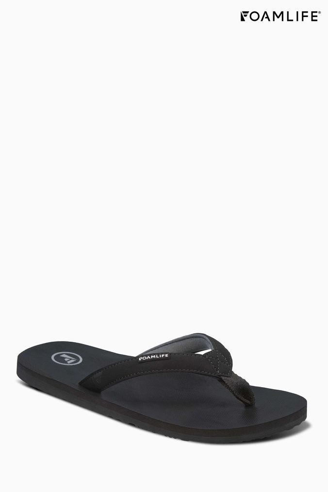 Next black flip flops shop