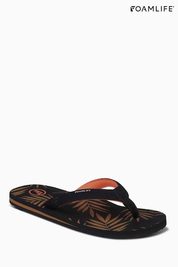 Foamlife Black Womens Zikat-SC Flip Flops (E73686) | £30