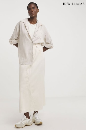 JD Williams White A Line Maxi Skirt (E73829) | £32