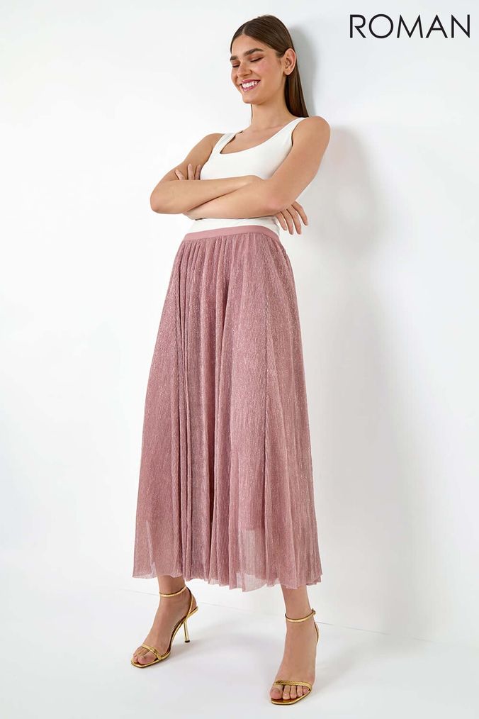 Women s Pink Pleated Skirts Next Official Site