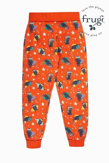 Frugi All-Over Print Orange Bat Halloween Joggers (E74353) | £24 - £28