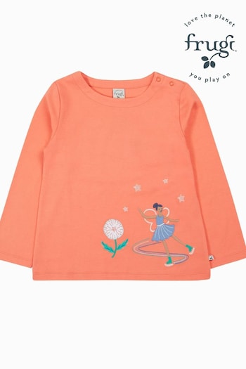 Frugi Girls Pink Fairy Embroided Top (E74366) | £22 - £24