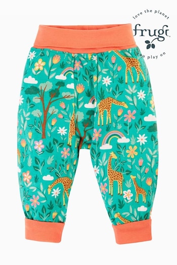 Frugi Girls Green Giraffe Joggers (E74484) | £22 - £24