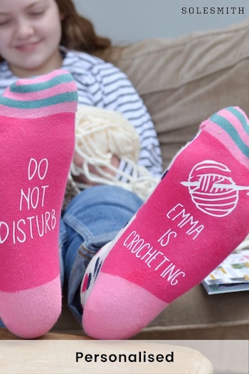 Solesmith Pink Personalised Do Not Disturb Craft Socks (E74500) | £15