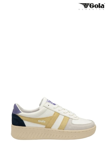 Gola Gold Purple Ladies Grandslam Trident Lace-Up Trainers (E74521) | £85