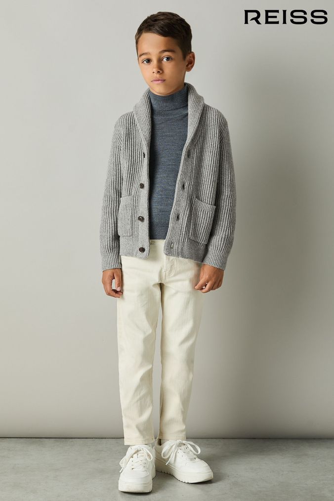 Grey cardigan boys on sale