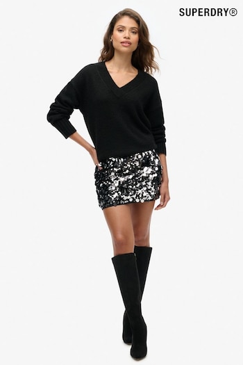 Superdry Silver Sequin Disc Mini Skirt (E75018) | £45