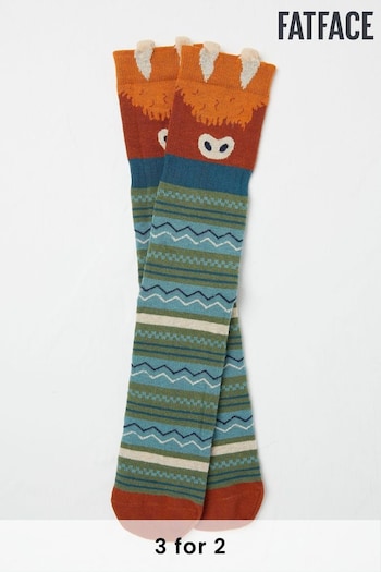 FatFace Navy Mens Highland Cow Socks 1 Pack (E75499) | £7.50