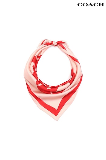 COACH Red Heart Print Silk Bandana (E75917) | £75