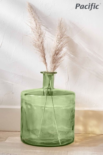 Pacific Forest Green Recycled Glass Bottle Vase (E75978) | £100