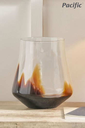 Pacific Amber Large Glass Bell Shaped Vase (E76114) | £50