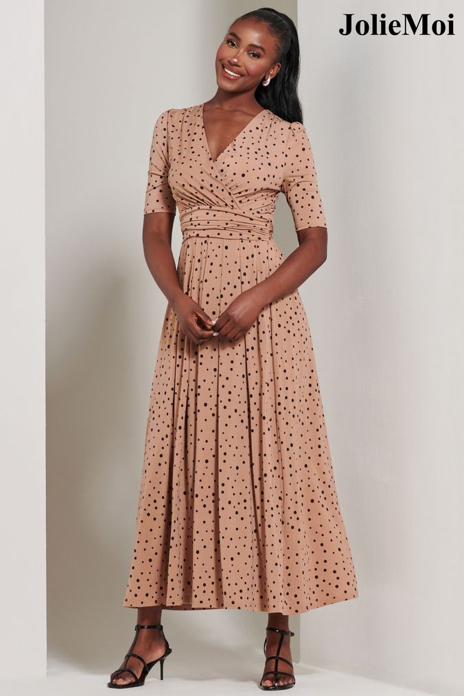 Buy Women s Brown Spots Dresses Online Next UK