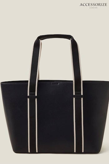 Accessorize Black Webbing Strap Tote Bag (E76548) | £35