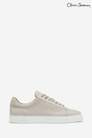 Oliver Sweeney Perforated Calf Leather Cupsole White Trainers (E77173) | £229