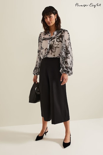 Phase Eight Black Lori Ponte Culottes (E77240) | £69