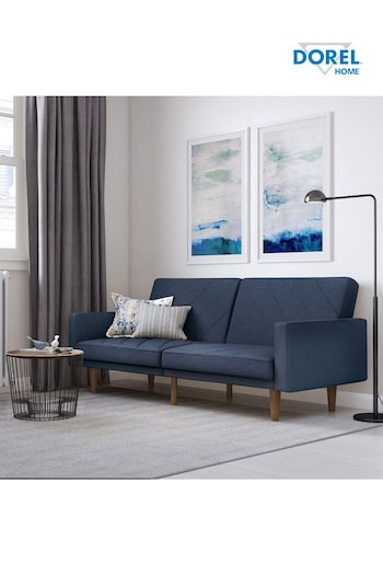 Dorel Home Navy Blue Paxson Linen Sofa Bed (E78002) | £525
