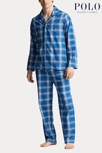 Polo Ralph Lauren Checked Cotton Shirt Pyjama Set (E78030) | £135