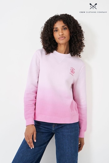 Crew Clothing Company Pink Ombre Crew Neck Sweatshirt (E78160) | £55