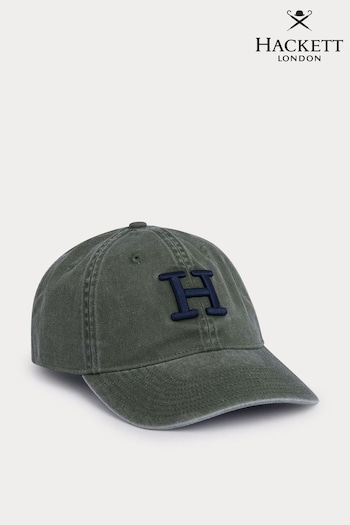 Hackett Mens Green London 100% Cotton Hat (E78245) | £45