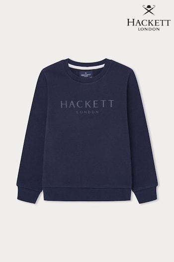 Hackett London Older Boys Blue 100% Cotton Sweatshirt (E78374) | £55