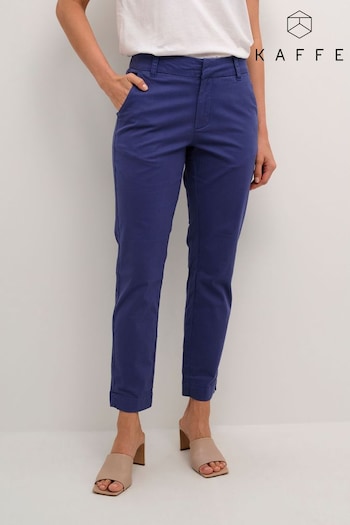 Kaffe Blue Mette Cropped Leg Suit Trousers (E78722) | £50