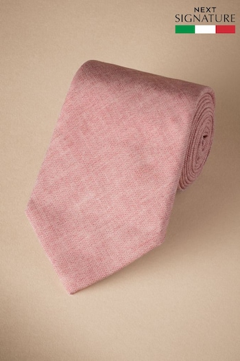 Pink Signature Made In Italy Melange Tie (E79382) | £35