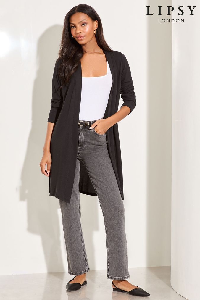 Buy Long Sleeve Longline Cardigans Black Online Next UK