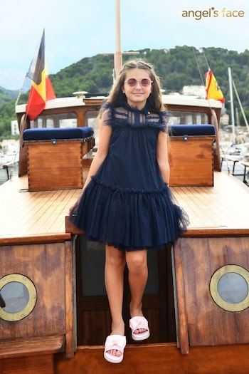 Angels Face Blue Andrea Spotted Tulle Dress (E79534) | £90 - £95