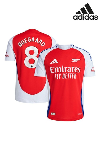 adidas Red 2024-25 Arsenal Home Authentic Shirt (E79642) | £125