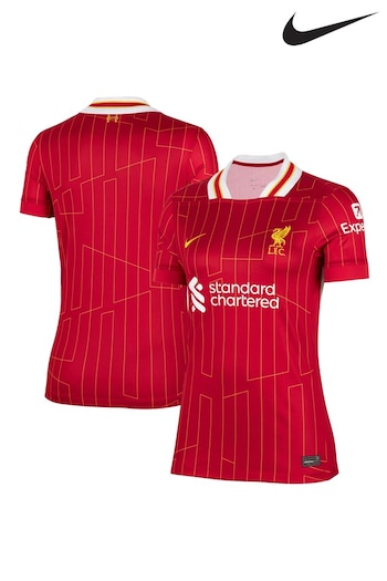 Nike Red Womens Liverpool Home Stadium Shirt 2024-25 (E79659) | £80